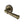 Colonial Reeded Door Handle on Round Rose by M Marcus - Heritage Brass
