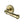 Colonial Reeded Door Handle on Round Rose by M Marcus - Heritage Brass