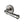 Colonial Reeded Door Handle on Round Rose by M Marcus - Heritage Brass