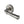 Colonial Reeded Door Handle on Round Rose by M Marcus - Heritage Brass