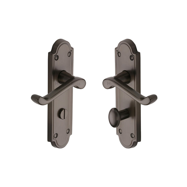 Meridian Door Handle on Plate by M Marcus - Heritage Brass