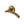 Centaur Door Handle on Round Rose - Antique Brass