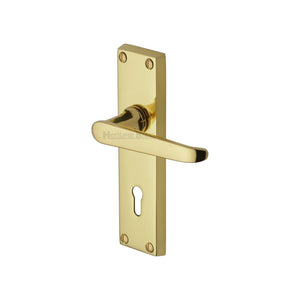 M Marcus - Heritage Brass, Victoria Door Handle on Plate, Door Handles, Door Handles on Plate