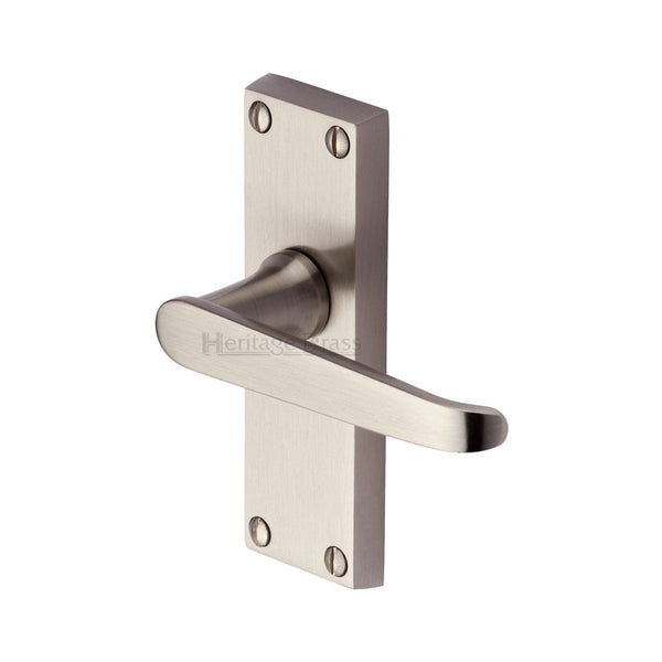 M Marcus - Heritage Brass, Victoria Short Door Handle on Plate, Door Handles, Door Handles on Plate