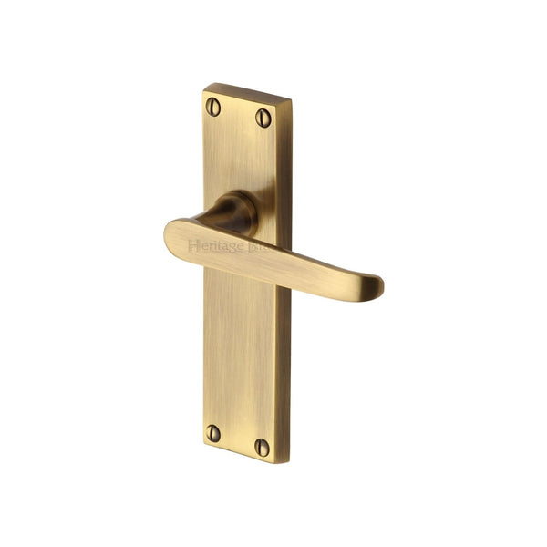 M Marcus - Heritage Brass, Victoria Door Handle on Plate, Door Handles, Door Handles on Plate