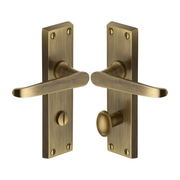 M Marcus - Heritage Brass, Victoria Door Handle on Plate, Door Handles, Door Handles on Plate