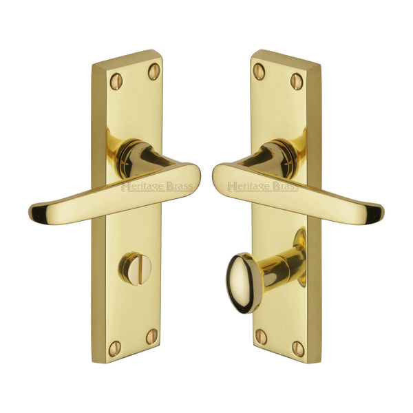 M Marcus - Heritage Brass, Victoria Door Handle on Plate, Door Handles, Door Handles on Plate