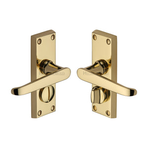 M Marcus - Heritage Brass, Victoria Short Door Handle on Plate, Door Handles, Door Handles on Plate