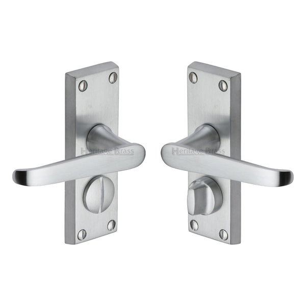 M Marcus - Heritage Brass, Victoria Short Door Handle on Plate, Door Handles, Door Handles on Plate