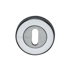 M Marcus - Heritage Brass, Standard Key Escutcheon Round - V4000, Escutcheons & Privacy Thumbturns, Escutcheons