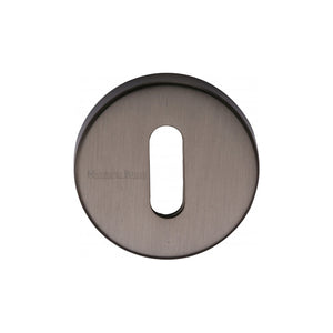 M Marcus - Heritage Brass, Standard Key Escutcheon Round - V4007, Escutcheons & Privacy Thumbturns, Escutcheons