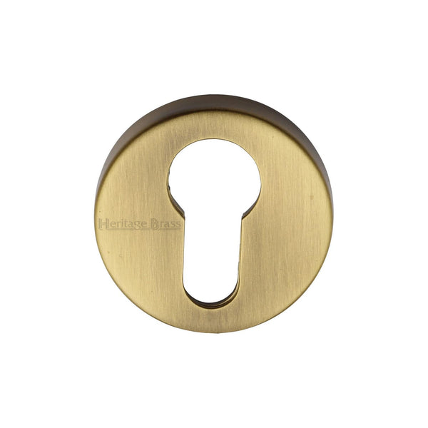 M Marcus - Heritage Brass, Euro Profile Cylinder Escutcheon Round - V4008, Escutcheons & Privacy Thumbturns, Escutcheons