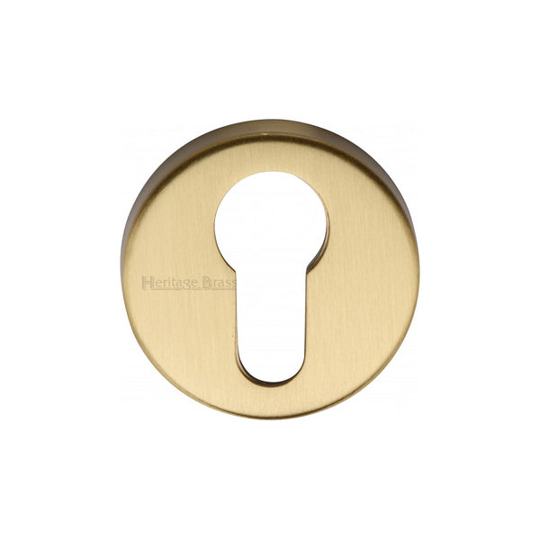 M Marcus - Heritage Brass, Euro Profile Cylinder Escutcheon Round - V4008, Escutcheons & Privacy Thumbturns, Escutcheons