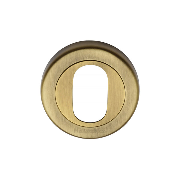 M Marcus - Heritage Brass, Oval Profile Cylinder Escutcheon Round - V4010, Escutcheons & Privacy Thumbturns, Escutcheons