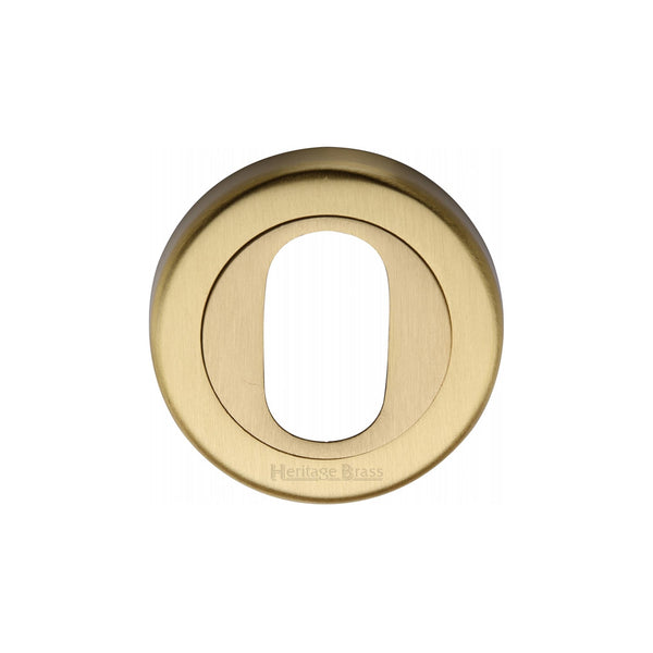 M Marcus - Heritage Brass, Oval Profile Cylinder Escutcheon Round - V4010, Escutcheons & Privacy Thumbturns, Escutcheons