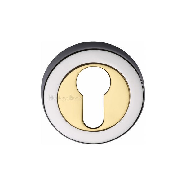 M Marcus - Heritage Brass, Euro Profile Cylinder Escutcheon Round - V4020, Escutcheons & Privacy Thumbturns, Escutcheons