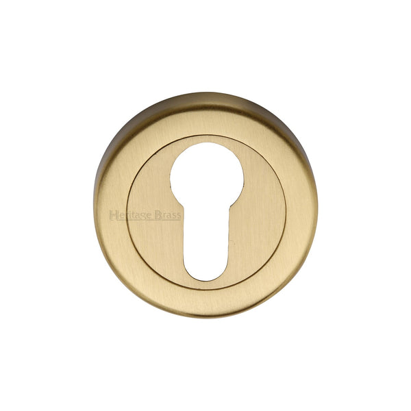 M Marcus - Heritage Brass, Euro Profile Cylinder Escutcheon Round - V4020, Escutcheons & Privacy Thumbturns, Escutcheons