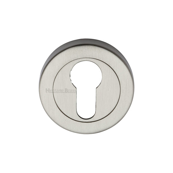 M Marcus - Heritage Brass, Euro Profile Cylinder Escutcheon Round - V4020, Escutcheons & Privacy Thumbturns, Escutcheons