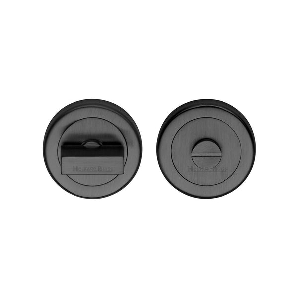 Round Bathroom Turn & Release - V4035 by M Marcus - Heritage Brass