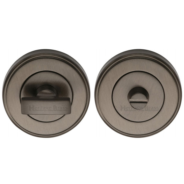 M Marcus - Heritage Brass, Round Bathroom Turn & Release - V4040, Escutcheons & Privacy Thumbturns, Turn & Release