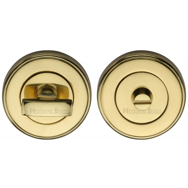 M Marcus - Heritage Brass, Round Bathroom Turn & Release - V4040, Escutcheons & Privacy Thumbturns, Turn & Release