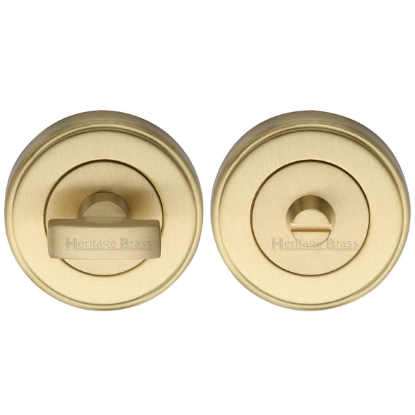 M Marcus - Heritage Brass, Round Bathroom Turn & Release - V4040, Escutcheons & Privacy Thumbturns, Turn & Release