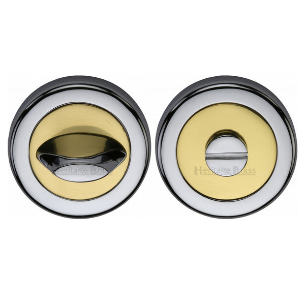 M Marcus - Heritage Brass, Round Bathroom Turn & Release - V4043, Escutcheons & Privacy Thumbturns, Turn & Release