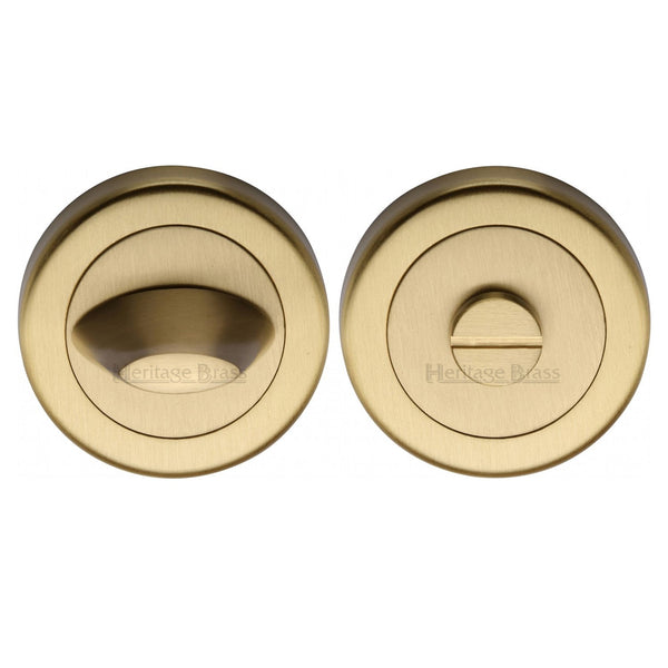 M Marcus - Heritage Brass, Round Bathroom Turn & Release - V4043, Escutcheons & Privacy Thumbturns, Turn & Release