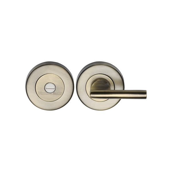 Round Bathroom Turn & Release - V4044 by M Marcus - Heritage Brass