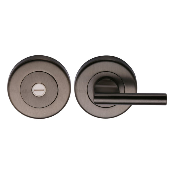 M Marcus - Heritage Brass, Round Bathroom Turn & Release - V4044, Escutcheons & Privacy Thumbturns, Turn & Release