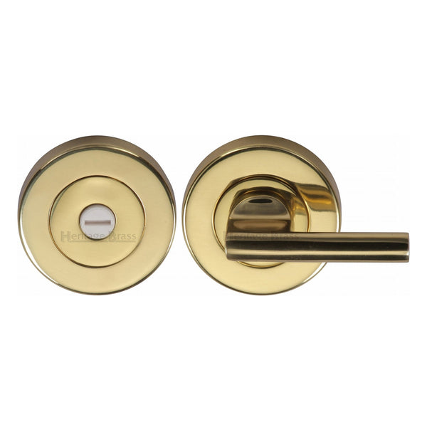 M Marcus - Heritage Brass, Round Bathroom Turn & Release - V4044, Escutcheons & Privacy Thumbturns, Turn & Release