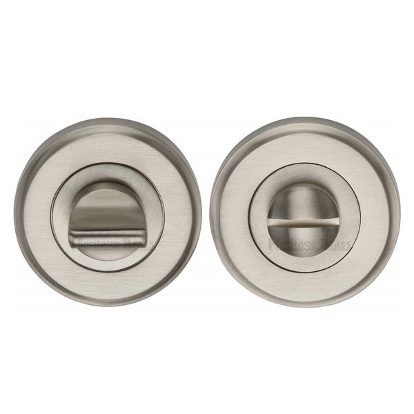 M Marcus - Heritage Brass, Round Bathroom Turn & Release - V4045, Escutcheons & Privacy Thumbturns, Turn & Release