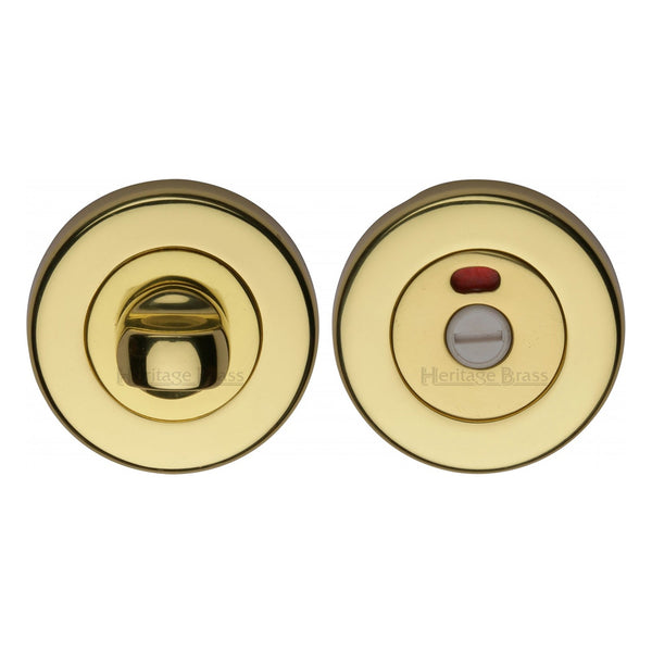 M Marcus - Heritage Brass, Indicator Bathroom Turn & Release - V4046, Escutcheons & Privacy Thumbturns, Turn & Release