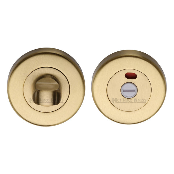 M Marcus - Heritage Brass, Indicator Bathroom Turn & Release - V4046, Escutcheons & Privacy Thumbturns, Turn & Release