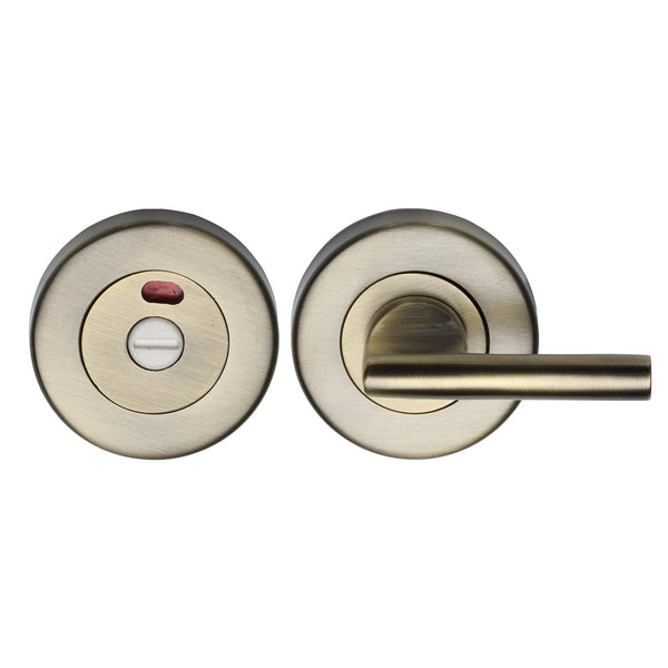 M Marcus - Heritage Brass, Indicator Bathroom Turn & Release - V4048, Escutcheons & Privacy Thumbturns, Turn & Release