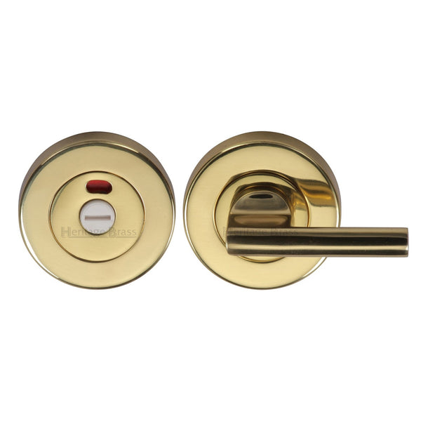 M Marcus - Heritage Brass, Indicator Bathroom Turn & Release - V4048, Escutcheons & Privacy Thumbturns, Turn & Release