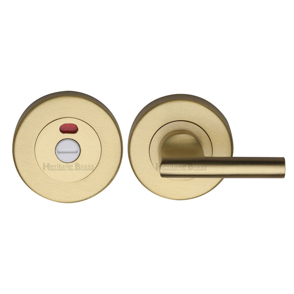 M Marcus - Heritage Brass, Indicator Bathroom Turn & Release - V4048, Escutcheons & Privacy Thumbturns, Turn & Release