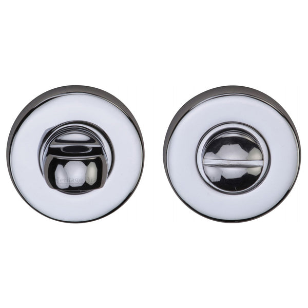 M Marcus - Heritage Brass, Round Bathroom Turn & Release - V4049, Escutcheons & Privacy Thumbturns, Turn & Release