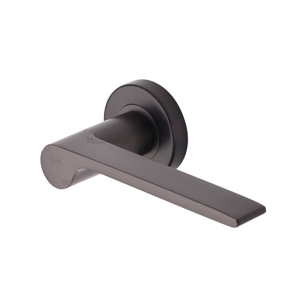 Julia Door Handle on Round Rose by M Marcus - Heritage Brass