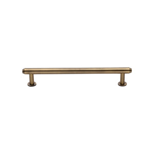 Step Cabinet Pull Handle with Rose by M Marcus - Heritage Brass