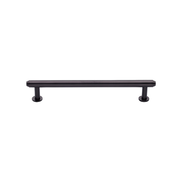 Step Cabinet Pull Handle with Rose by M Marcus - Heritage Brass