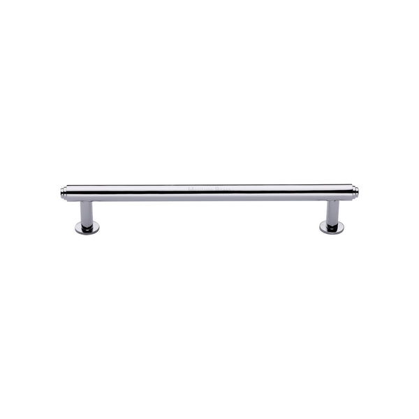 Step Cabinet Pull Handle with Rose by M Marcus - Heritage Brass
