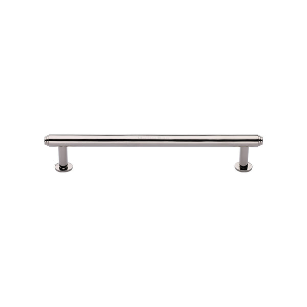 Step Cabinet Pull Handle with Rose by M Marcus - Heritage Brass