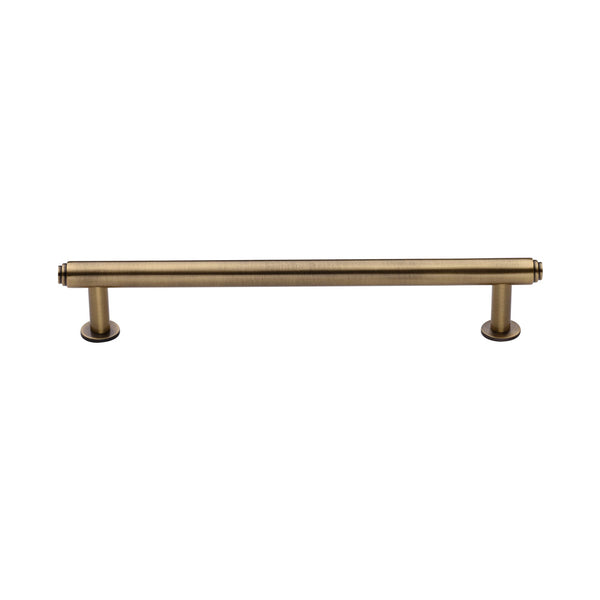 Step Cabinet Pull Handle with Rose by M Marcus - Heritage Brass