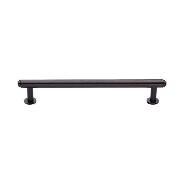 Step Cabinet Pull Handle with Rose by M Marcus - Heritage Brass