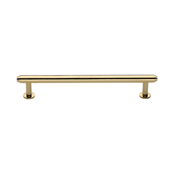 Step Cabinet Pull Handle with Rose by M Marcus - Heritage Brass