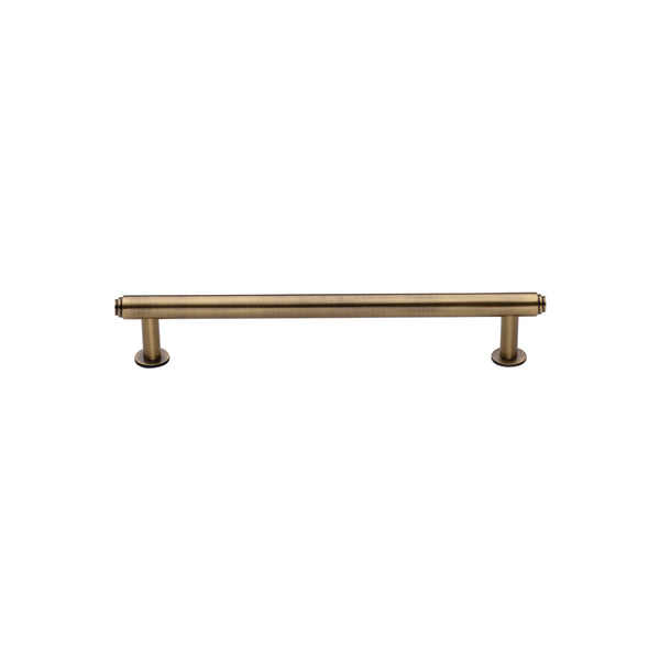 Step Cabinet Pull Handle with Rose by M Marcus - Heritage Brass