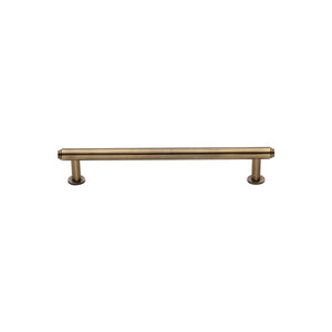 M Marcus - Heritage Brass, Step Cabinet Pull Handle with Rose, Cabinet Hardware, Cabinet Pull Handles