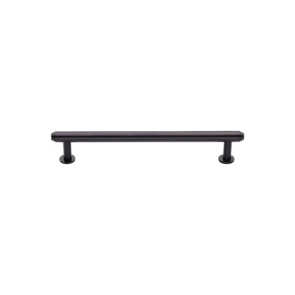 Step Cabinet Pull Handle with Rose by M Marcus - Heritage Brass