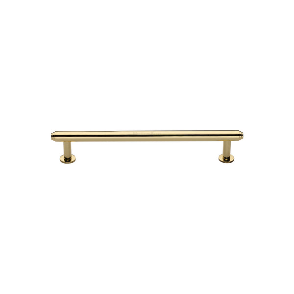 Step Cabinet Pull Handle with Rose by M Marcus - Heritage Brass